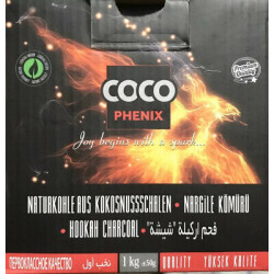 COCO PHENIX %100 NATURAL COCONUT SHELL SHISHA CHARCOAL 1KG